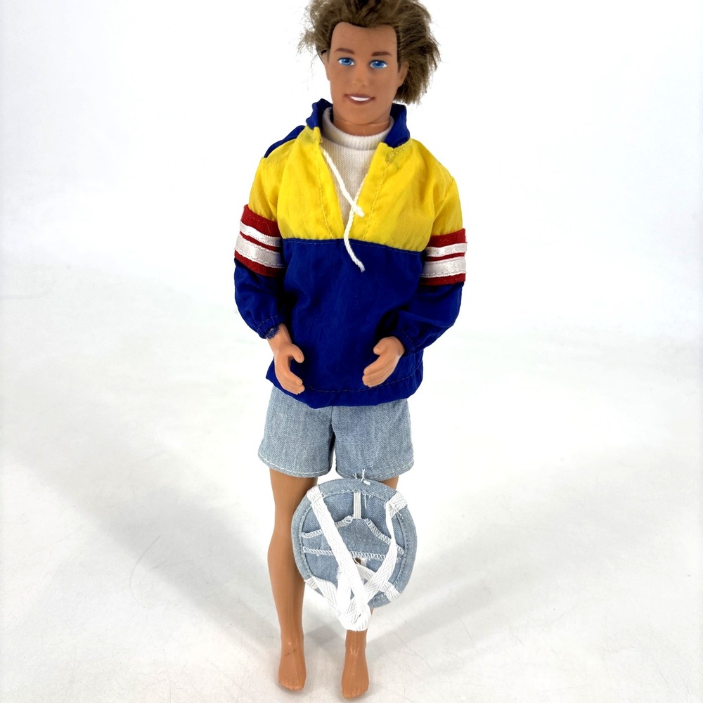 Big Brother Ken Doll 1996 Rooted Hair Original Outfit w CARRIER! #17055